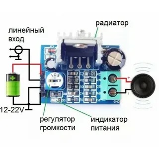 Модуль УНЧ TDA2030A 15W (моно)